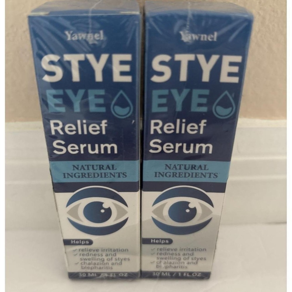 Lot of 2 Yawnel Stye Eye Relief Serum with Natural Ingredients Health New